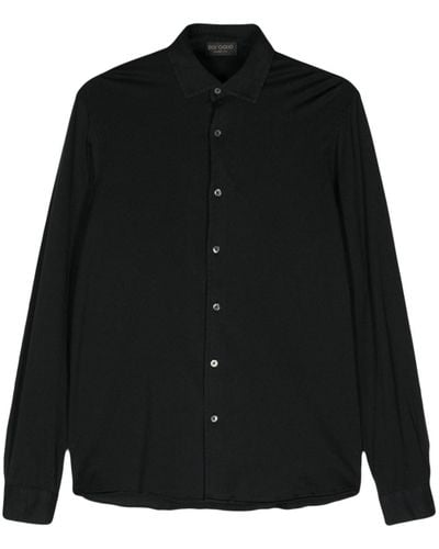 Dell'Oglio Button-up Cotton Shirt - Black