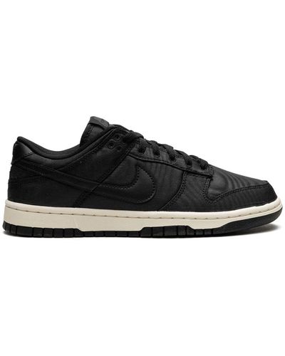 Nike Dunk Low Retro PRM Black Canvas Sneakers - Schwarz
