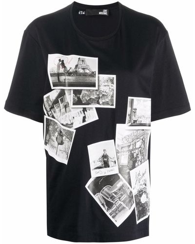 Love Moschino Paris Tシャツ - ブラック