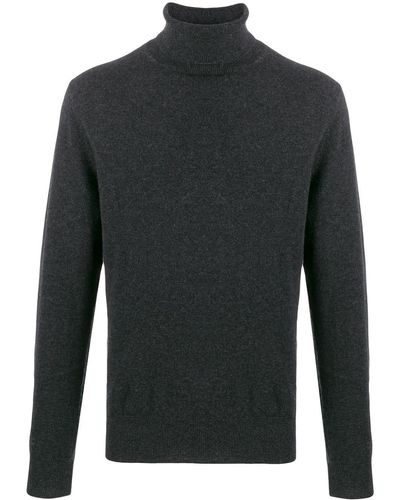 N.Peal Cashmere Chunky Roll Neck Cashmere Sweater - Gray