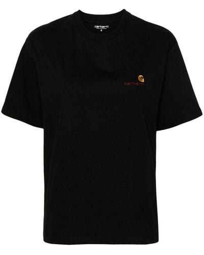 Carhartt T-shirt Met Print - Zwart
