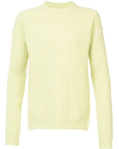 Rick Owens Fisherman Knit Sweater - Yellow