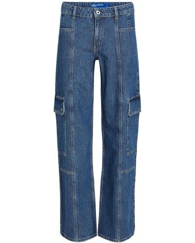 Karl Lagerfeld Jean à taille mi-haute - Bleu