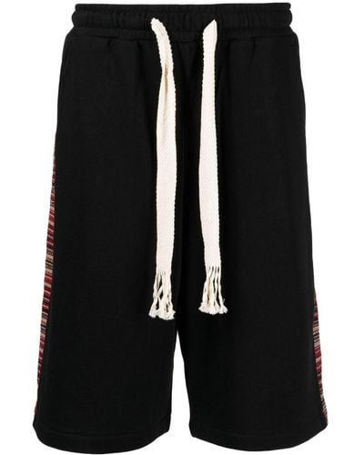 FIVE CM Drawstring Cotton Bermuda Shorts - Black