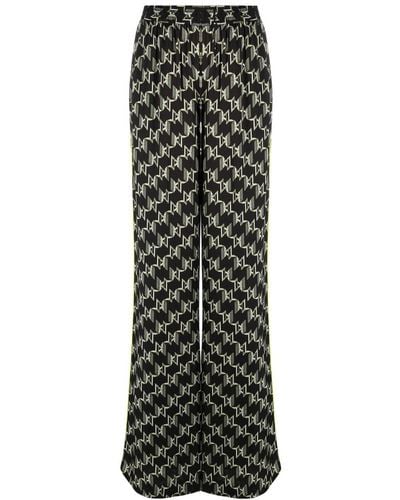 Karl Lagerfeld Pantalones anchos con monograma - Negro