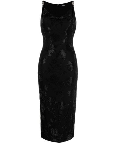 Versace メドゥーサ '95 ラインストーン ドレス - ブラック