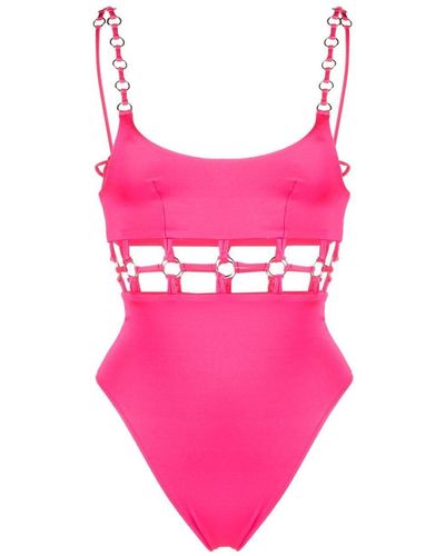 Agent Provocateur Ashia Ring-detail Swimsuit - Pink