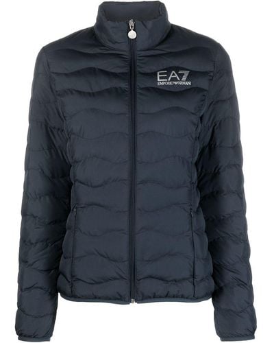 EA7 Hooded Zip-up Jacket - Blue