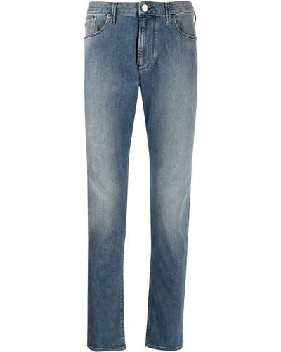 Emporio Armani Slim-cut Denim Jeans - Blue
