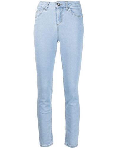 Liu Jo Schmale Cropped-Jeans - Blau