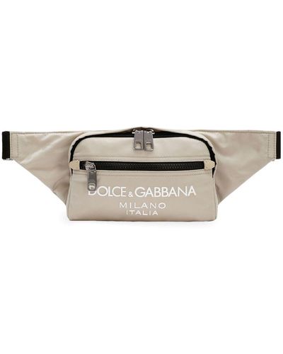 Dolce & Gabbana Riñonera con logo estampado - Metálico