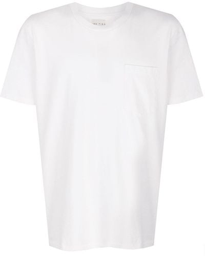 Les Tien T-Shirt mit Brusttasche - Weiß