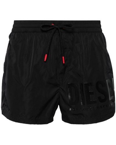 DIESEL Swim Shorts With Logo - Black