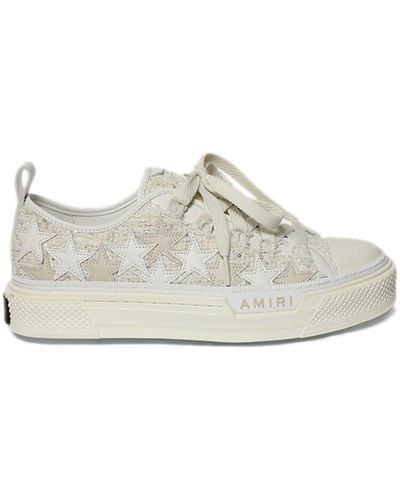 Amiri Stars Court Low Sneakers mit Einsätzen - Weiß
