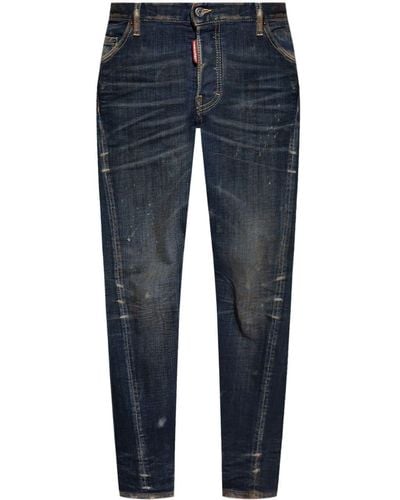 DSquared² Distressed-effect Cotton Jeans - Blue