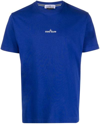 Stone Island Camiseta con logo estampado - Azul