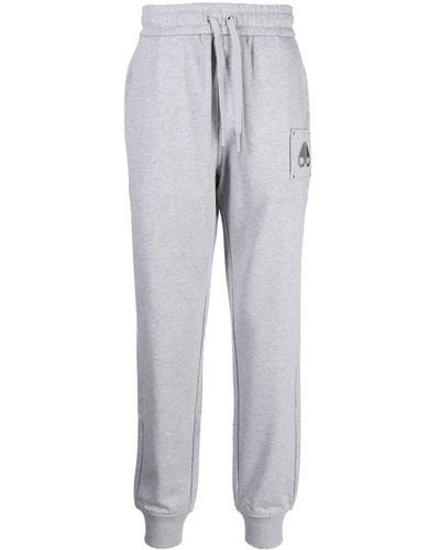 Moose Knuckles Logo-plaque Drawstring Trousers - Grey