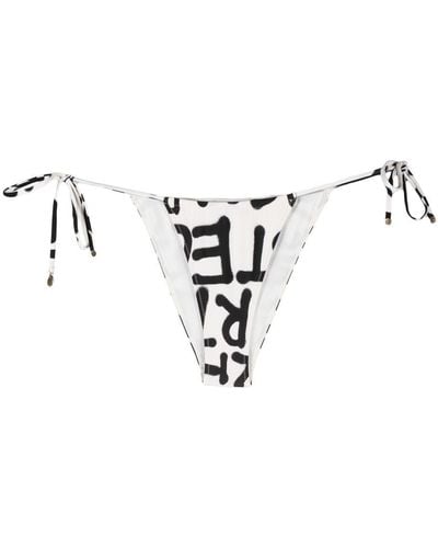 Stella McCartney Bragas de bikini con logo estampado - Blanco