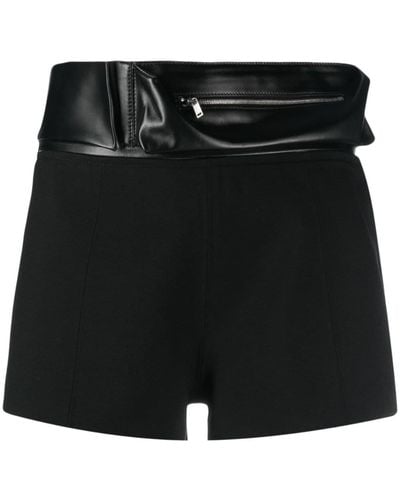 Jil Sander Shorts con bolsillos con cremallera - Negro