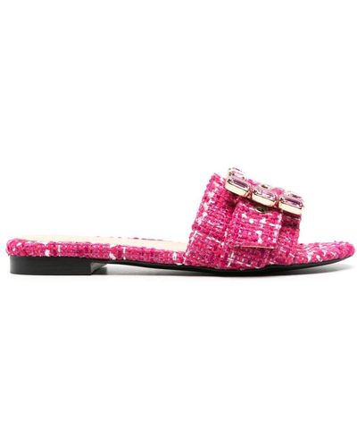 Roberto Festa Fade Bouclé Slides - Pink