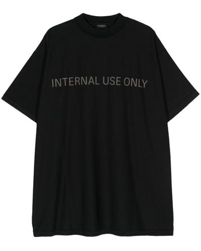 Balenciaga Internal Use Only Inside-out Tシャツ - ブラック