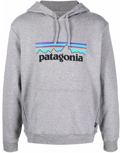 Patagonia Hoodie à logo imprimé - Gris