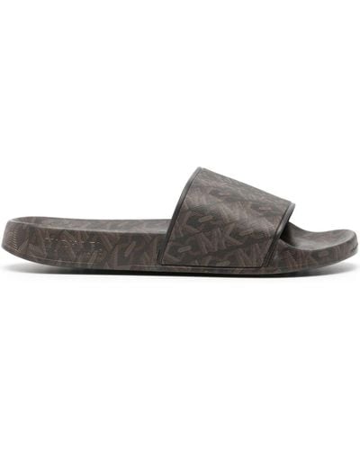 MICHAEL Michael Kors Gilmore Slippers Met Logoprint - Grijs