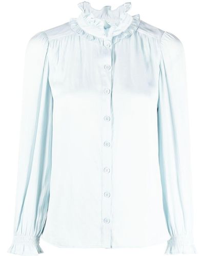 Zadig & Voltaire Tacca Ruffle-detail Blouse - Blue