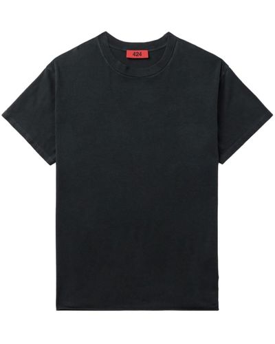 424 Round-neck Short-sleeve T-shirt - Black