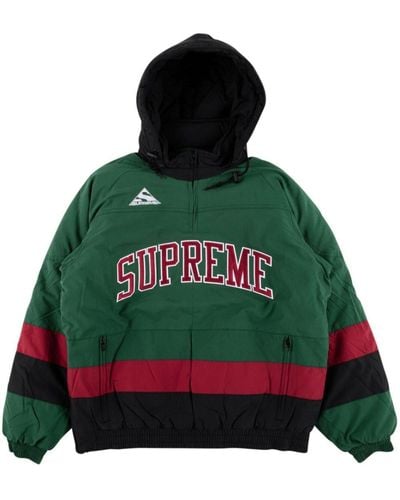 Supreme Puffy Hockey Pullover Jacket - Green