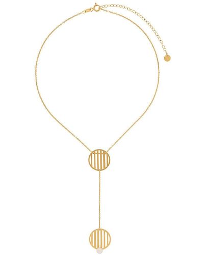 Hsu Jewellery 'Double Circle' Halskette - Mettallic