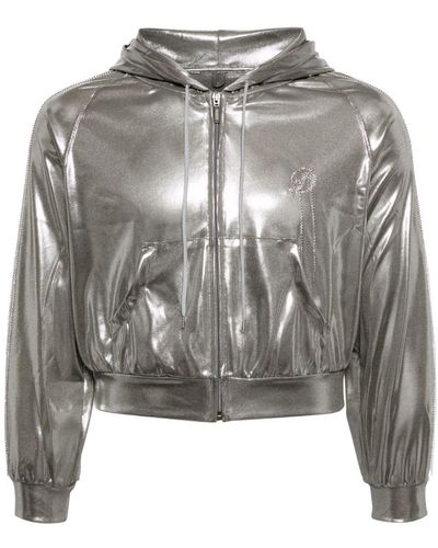 Doublet Hooded Metallic Jacket - Grey