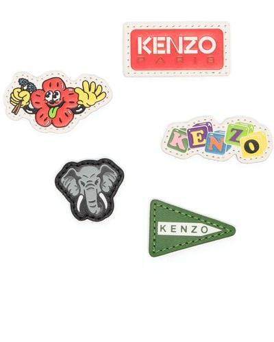 KENZO Set Of 5 Stamp Patches - White