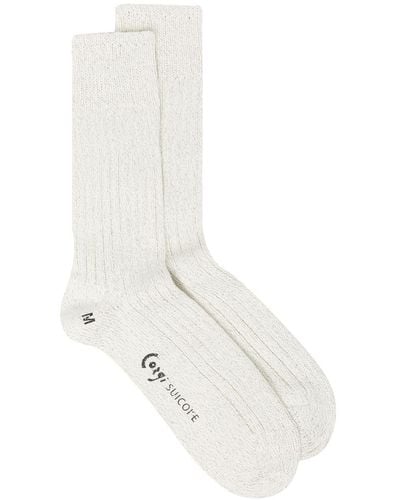 Suicoke Socken mit Logo-Print - Weiß