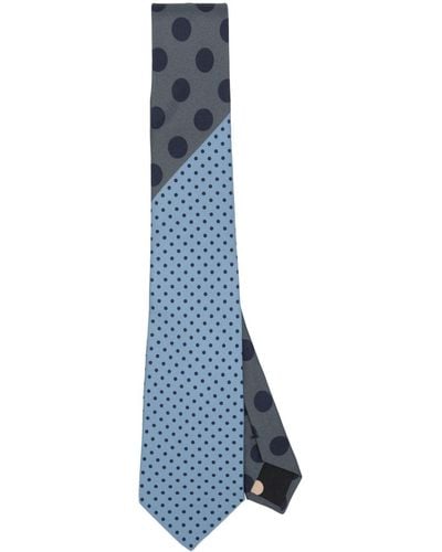 Paul Smith Seidenkrawatte mit Polka Dots - Blau