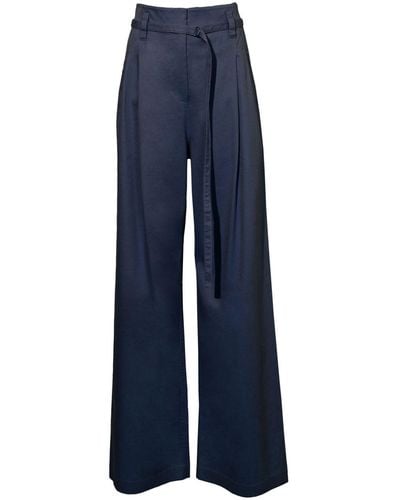 Proenza Schouler Raver High-waisted Trousers - Blue
