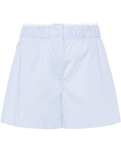 Liu Jo Striped Poplin Shorts - White