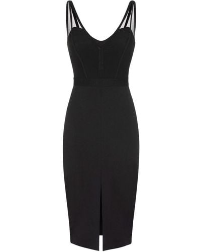 Elisabetta Franchi Robe-bustier à coupe mi-longue - Noir