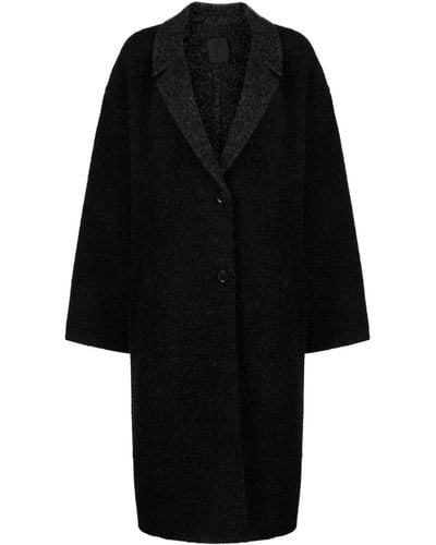 Givenchy Contrasting-lapel Single-breasted Coat - Black