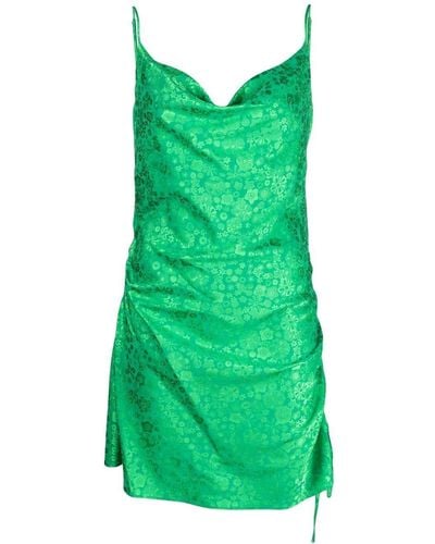 P.A.R.O.S.H. Jacquard Mini Dress - Green