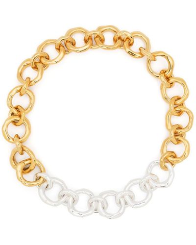 Jil Sander Two-tone Chunky Chain Necklace - White