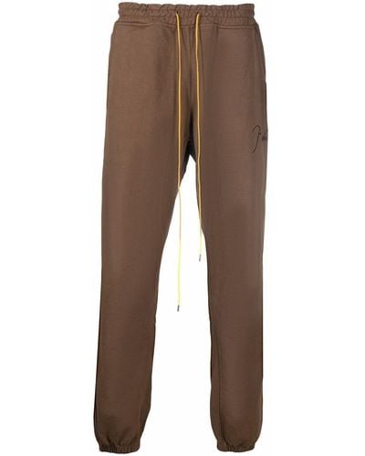 Rhude Drawstring-waist Track Pants - Brown