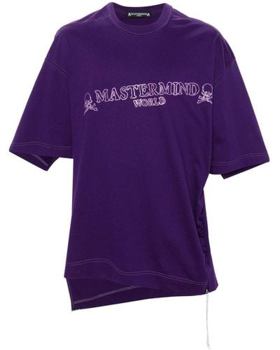 Mastermind Japan Handwriting Logo-print T-shirt - Purple