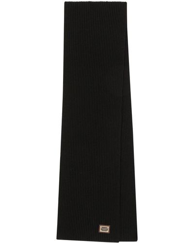 Dolce & Gabbana ロゴパッチ スカーフ - ブラック
