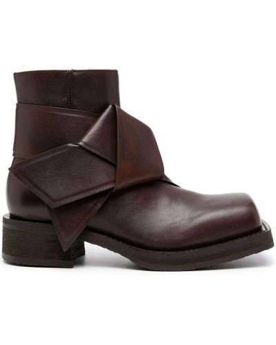 Acne Studios Musubli Leather Ankle Boots - Brown