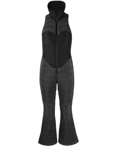Khrisjoy Quilted Paneled Ski Suit - Black