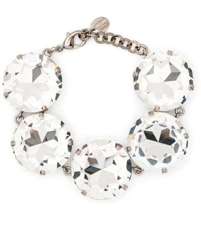 Moschino Crystal-embellished bracelet - Weiß