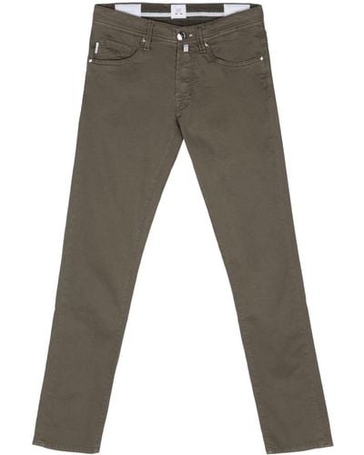 Sartoria Tramarossa Skinny-leg Cotton-blend Jeans - Gray