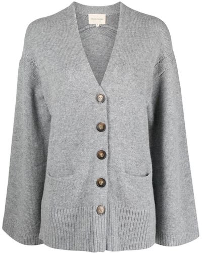 Loulou Studio Fine-knit Wool-cashmere Cardigan - Grey