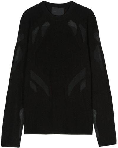 HELIOT EMIL Semi-sheer Panels Jumper - Black